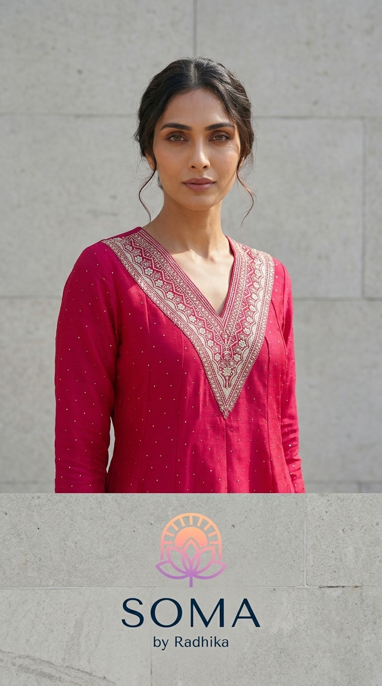 Woman in pink silk garment 202606191156